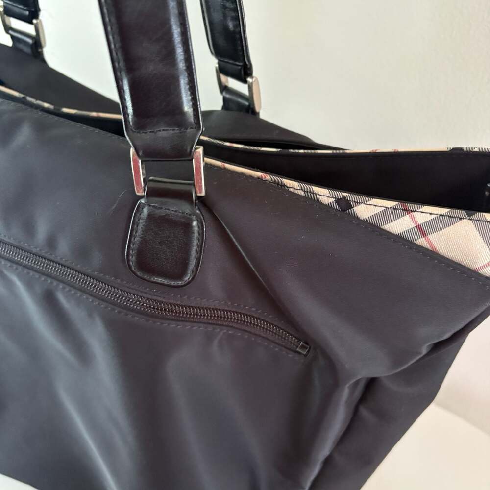 Burberry Nylon Tote Bag with Nova Check Trim - Picture 9 of 15